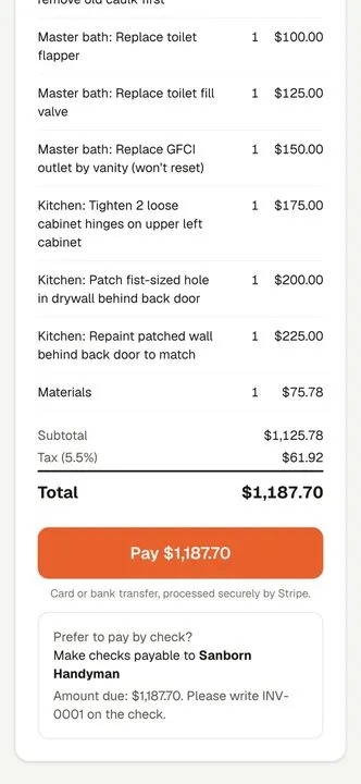 Clients pay online