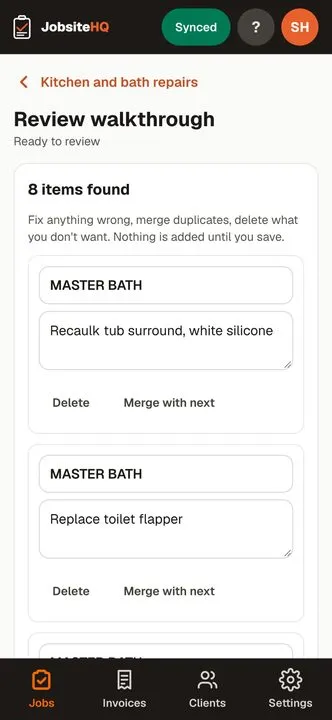Get the punch list